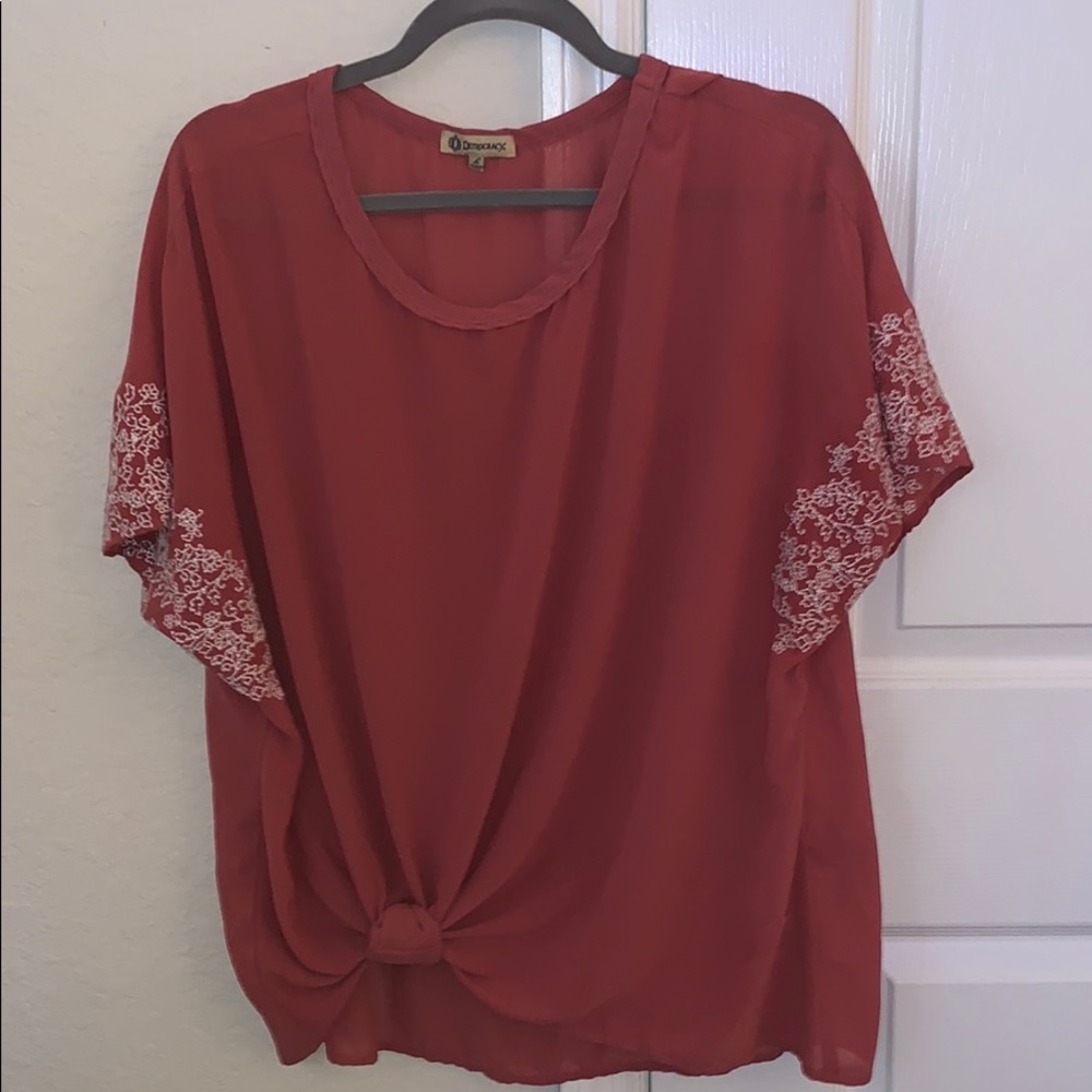 🧡Orange Toned Blouse🧡